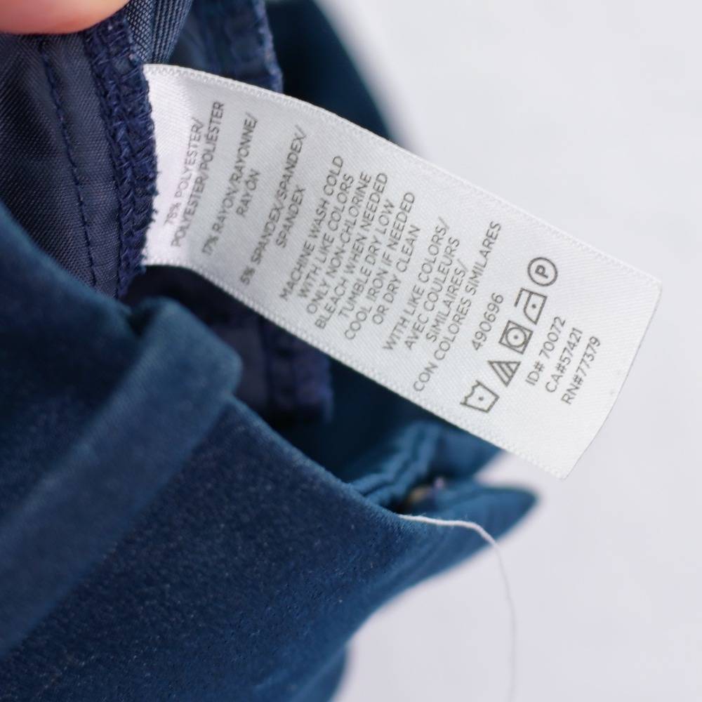 Ann Taylor Factory Blue Dress Pants Pants -6- Polyester Rayon Spandex 33 / 27 Mi - Picture 5 of 6